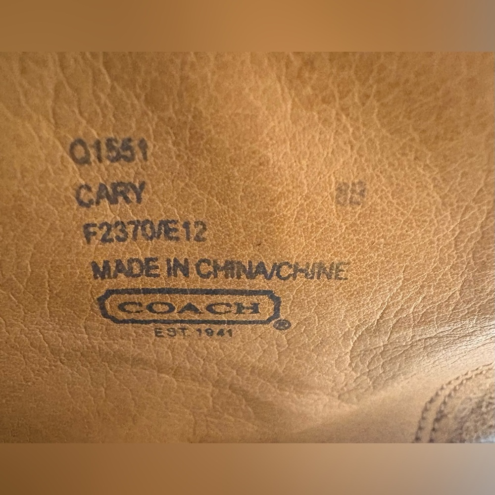 Coach Cary Platform Ankle Booties Legacy Collection Cognac Leather w/ Tassel Zip - Picture 7 of 13